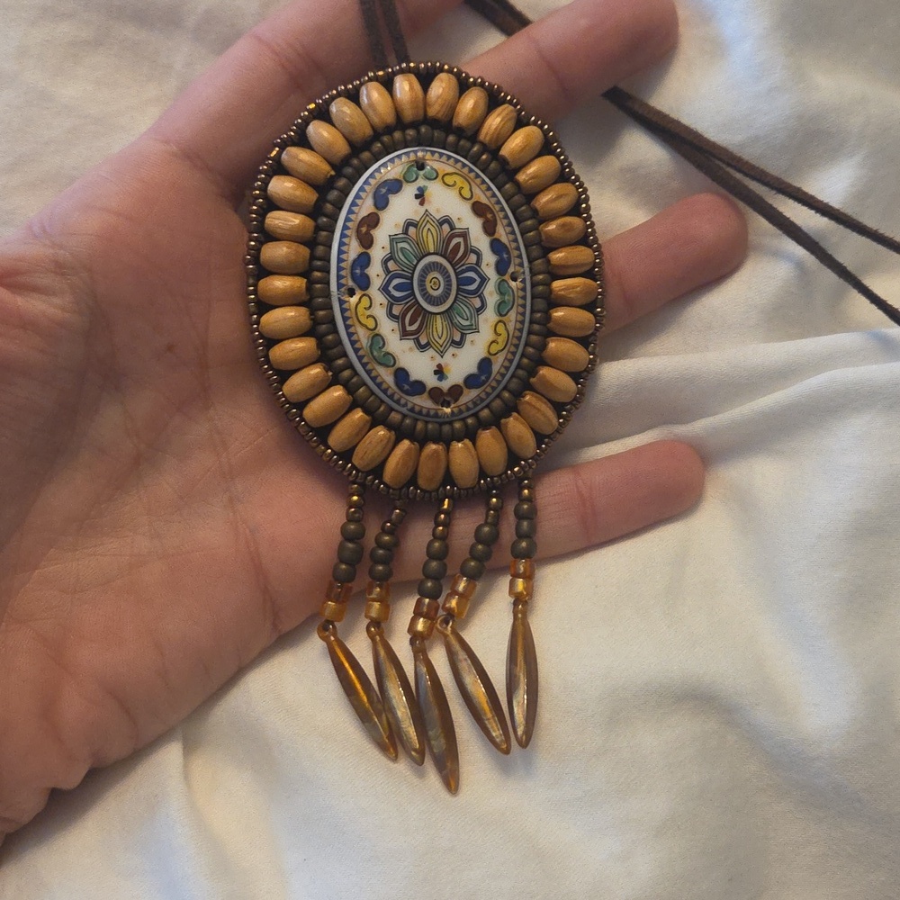 New Native American Necklace Vintage Tribu Boho Bohemian - Picture 5 of 5